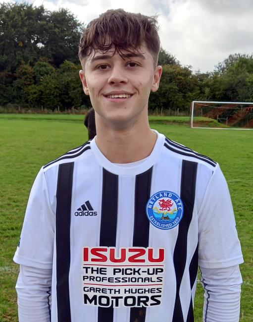Max Bowman-Davies - hat-trick hero for Neyland. Picture by Martin Jones